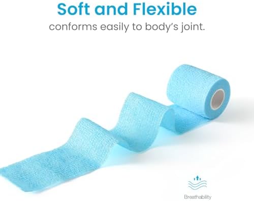 WePet Pet Wrap, Self-Adhesive, Only Sticks to Itself, Non-Woven Tape for Dog Legs, Paws, Wounds, First Aid Cohesive Gauze for Horse, Cat, Bird, Animal, 6 Rolls, 2 Inch, Solid Color B - Image 5