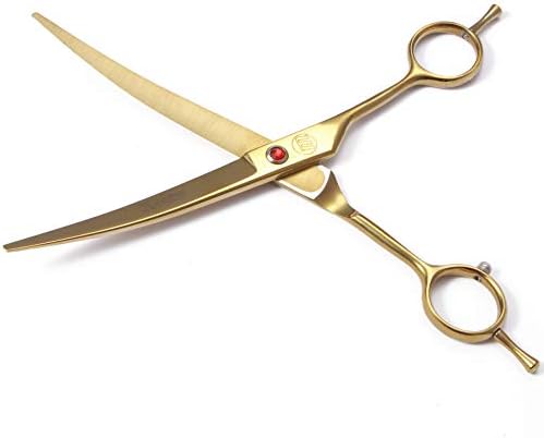 Professional Dog Grooming Scissors Set, 7 Inch/8 Inch Pet Grooming Scissors Chunkers Shears for Dog, Curved Dog Grooming Scissors, Thinning Shears for Dog with Grooming Comb - Image 5
