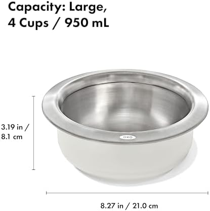 OXO Pet Nonslip Stainless Steel Dog Bowl - Large, 4 Cup Capacity - Image 6