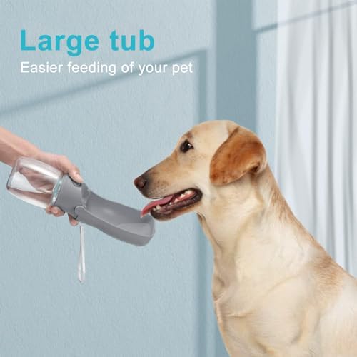 Portable Dog Small Animals Water Bottle for Walking 19 OZ or 12 OZ Pet Water Bottles for Puppy Medium Large Dogs Little Animals Water Dispenser Dog Small Animals Water Bowl - Image 6