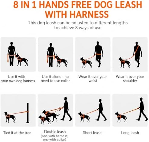 Dog Harness Collar and Leash Set, All-in-one Reflective Pet Harness No Pull with Adjustable Buckles for Puppies, Small, Medium, Large, and Extra-Large Dogs - Image 7