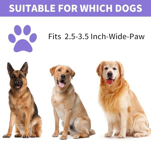 Professional 7 in 1 Dog Paw Cleaner for Dogs & Cats - Includes 1 Portable Paw Washer, 1 Bath Brush, 2 Dog Toothbrushes and 3 Absorbent Towels Note: Fits Paws 2.5 to 3.5 Inches Wide (Large, Purple) - Image 7