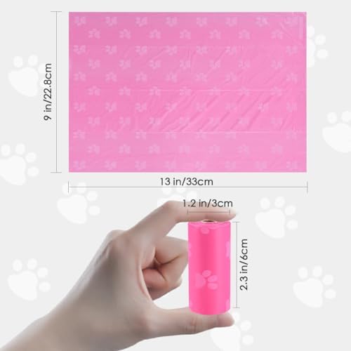 Poop Bags Rolls 256 Count - 9x13 Inches Pink Thickened Leakproof Lavender scent Poo Bags for Dogs, Pet Waste Bags for Walking,Travel,Home. - Image 7