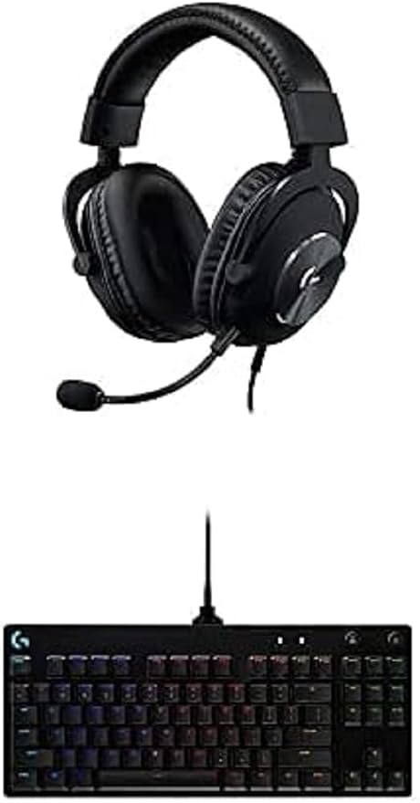 Logitech G PRO Mechanical Gaming Keyboard + G PRO X Wired Gaming Headset Bundle - Black by Unknown