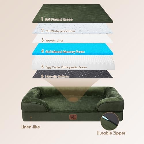 EHEYCIGA Orthopedic XXL Dog Bed, Waterproof Washable XL Big Pet Bed 48" - Image 7