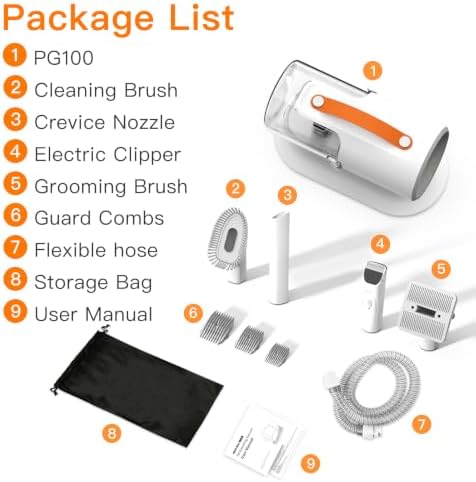 Pet Hair Vacuum with Clipper, 12000Pa, PG100 - Image 7