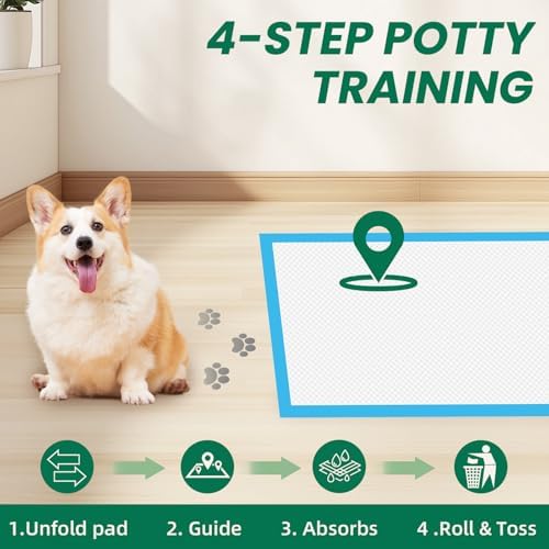 100 Count Large Dog & Cat Puppy Pee Pads - 28"x30" Absorbent Potty Training Pads | Leakproof Quick-Dry Disposable Pet Pads for Puppies, Dogs & Cats | Indoor, Outdoor, Litter Box, Housebreaking Use - Image 6