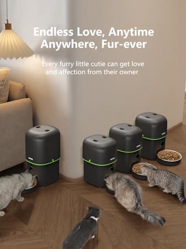 Automatic Cat Feeder with Camera - 5G WiFi Auto Cat Food Dispenser, 1080P HD Video with Night Vision, 1-15 Meals, 1-99 Portions, 2-Way Audio, Keeps Food Fresh, Timed Pet Feeder Also for Dogs - Image 7