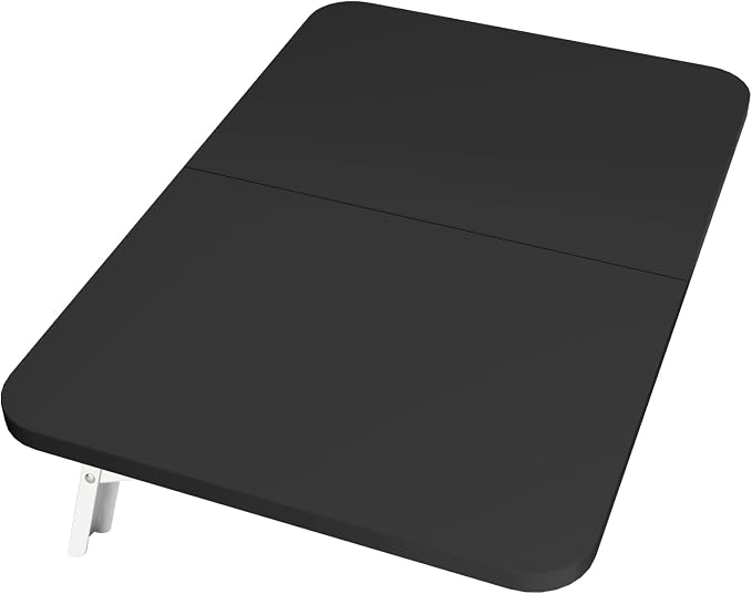 Neoaider Wall Mounted Folding Desk 23.6” x 15.7”, Black | Drop Down Table with Metal Collapsible Brackets, Folding Wall Table for Small Spaces, Home, Office, Kitchen, Laundry Room - Image 9