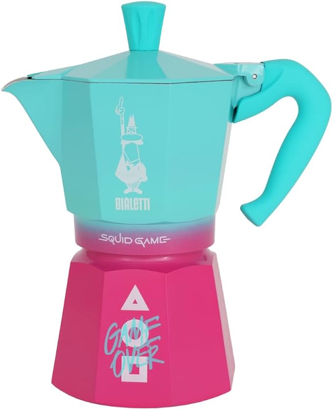 Bialetti Moka Express Squid Game©: Iconic Stovetop Espresso Maker, Moka Pot, Italian Coffee Maker, 6 Espresso Shots (9 oz - 270 ml), Aluminum - Image 5