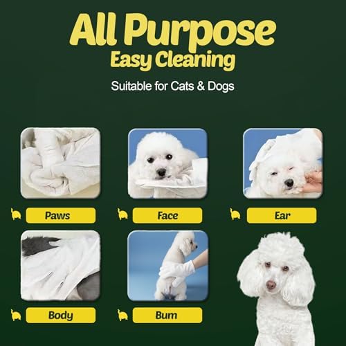 Petazy Pet Wipes for Dogs & Cats - Paws, Ears & Butt Cleaning, 200 Count - Image 7