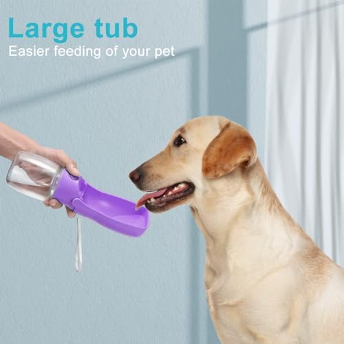 Portable Dog Small Animals Water Bottle for Walking 19 OZ or 12 OZ Pet Water Bottles for Puppy Medium Large Dogs Little Animals Water Dispenser Dog Small Animals Water Bowl - Image 6