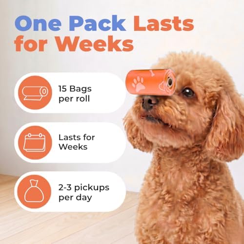 Best Pet Supplies Poop Bags for Dogs - Orange, 240 Count - Image 6