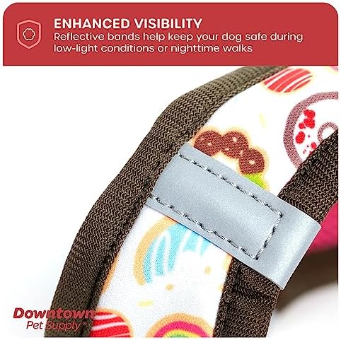Downtown Pet Supply Step-in Dog Harness – No Pull, Adjustable Padded Mesh with Reflective Trim, Secure Buckle Strap – Comfortable & Breathable Small Dog Harness, X-Large, Donut - Image 7