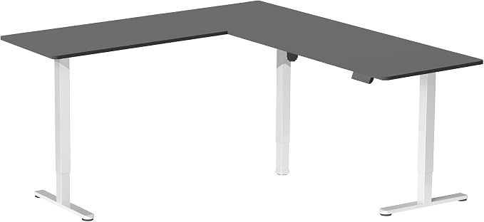 VIVO Black 75 x 63 in Corner Standing Desk, DESK-E3CTWB-75 | Electric, Large Reversible L-Shaped Table, Sit Stand Height Adjustable, Memory Controller, Office Furniture Sets, Black Frame - Image 9