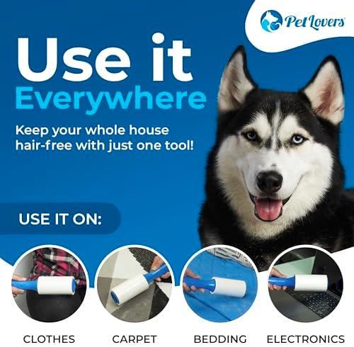 PetLovers Extra Sticky Lint Roller Mega Value Set 720 Sheets for Pet Hair Removal and Clothes, Dog and Cat Lint Remover, 8 Pack - Image 6