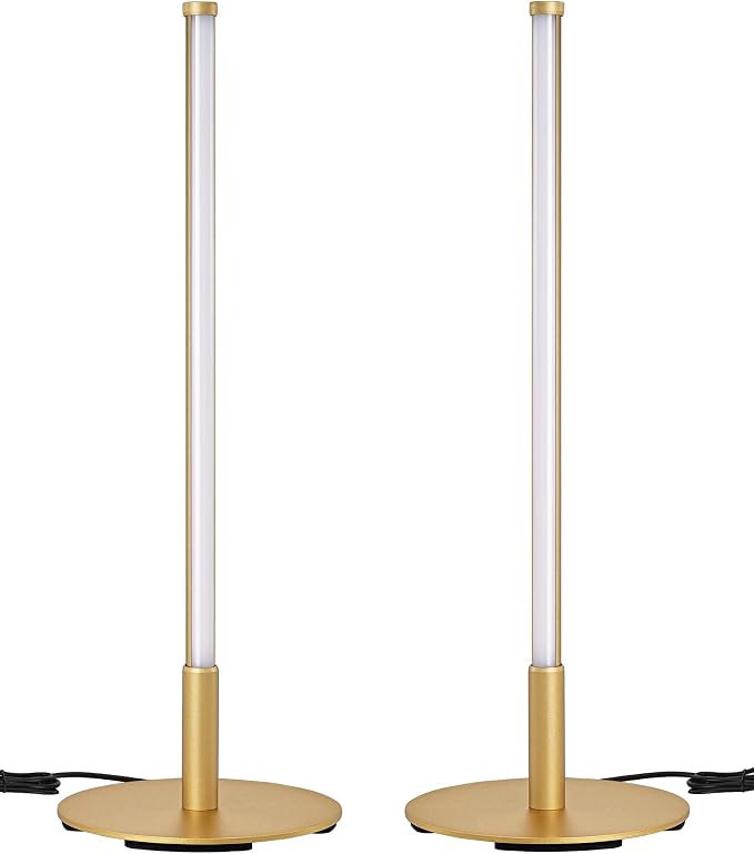EDISHINE LED Table Lamp Set of 2, Modern Desk Lamps for Living Room, Gold | Stepless Dimmable, Metal Finish, 3 Color Temperature, 6W, Ideal for Bedroom, Corner - Image 9