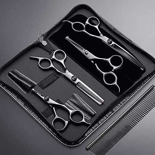 Gimars 7inch Professional 4CR Stainless Steel 6 in 1 Grooming Scissors for Dogs with Safety Round Tip, Heavy Duty Titanium Coated Pet Grooming Scissor for Dogs, Cats and Other Animals - Image 7