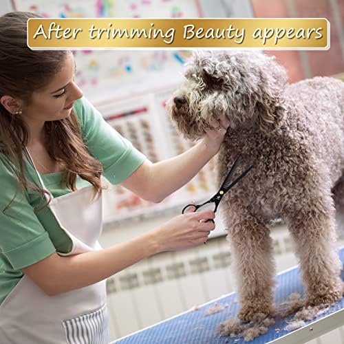 Dog Grooming Scissors Kit with Safety Round Tips, GLADOG Professional 5 in 1 Grooming Scissors for Dog - Image 6