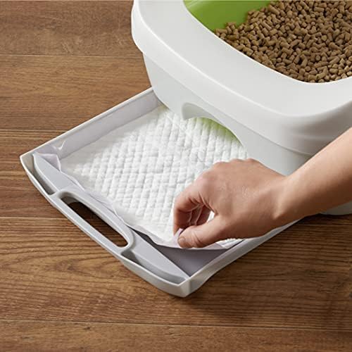 Amazon Basics Cat Pee Pads, Odor Control, Super Absorbent, Disposable, Universal Fit for Litter Box, Fresh Scent, Multi Cat, White/Purple, 80 Count - Image 6