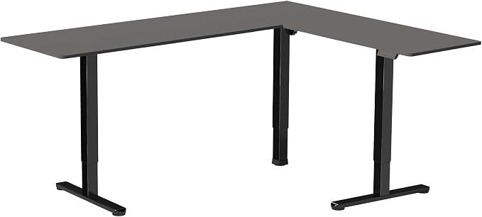 VIVO Black 84 x 63 in Corner Standing Desk, DESK-E3CTBB-84 | Electric, Large Reversible L-Shaped Table, Sit Stand Height Adjustable, Memory Controller, Office Furniture Sets, Black Frame - Image 9