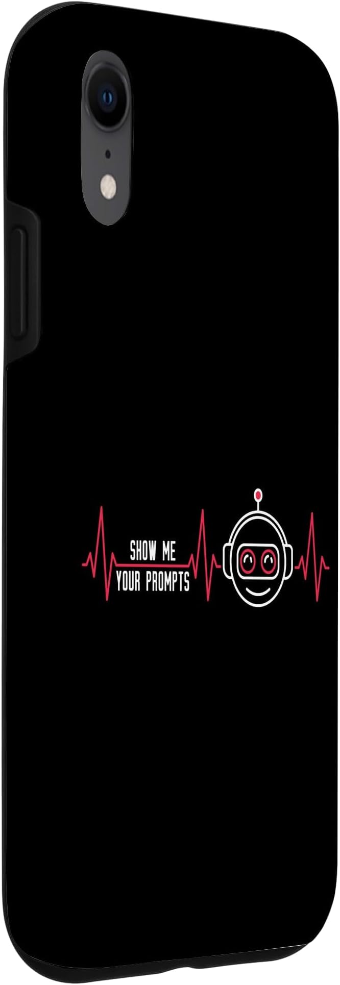 Show Me Your Prompts AI Artificial Intelligence Heartbeat Case for iPhone XR - Image 3