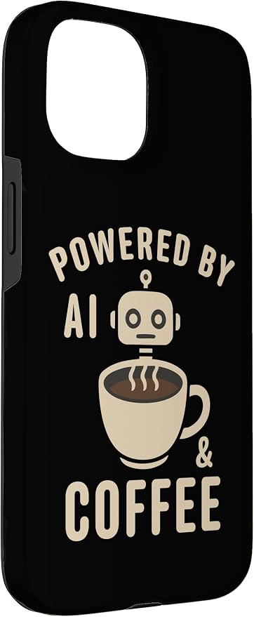 Powered by AI and Coffee Robot Case for iPhone 15 - Image 3