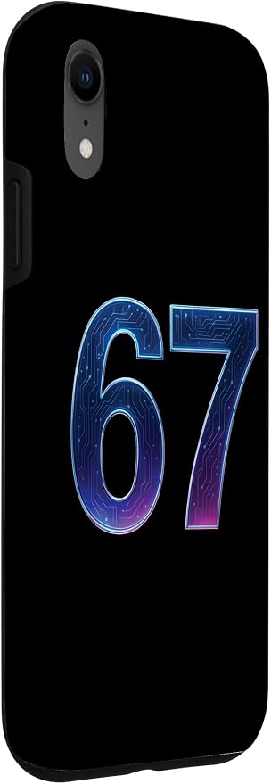 67 Meme Ai Quantum Number 67th Six Seven Tech Digital Future Case for iPhone XR - Image 3
