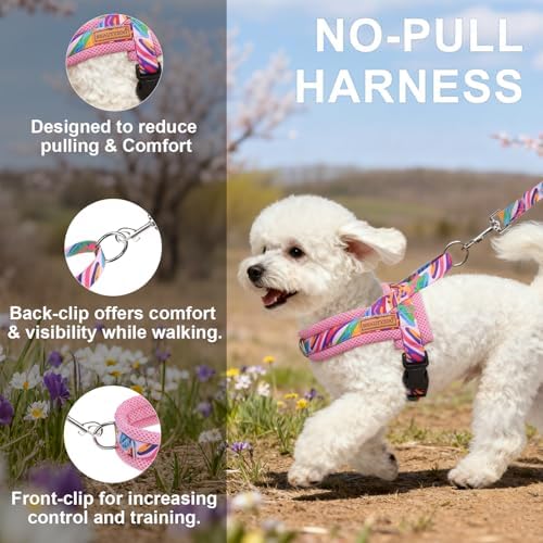 BEAUTYZOO Dog Harness Medium Sized and Leash Set, No Pull Step in Pet Vest - Image 7