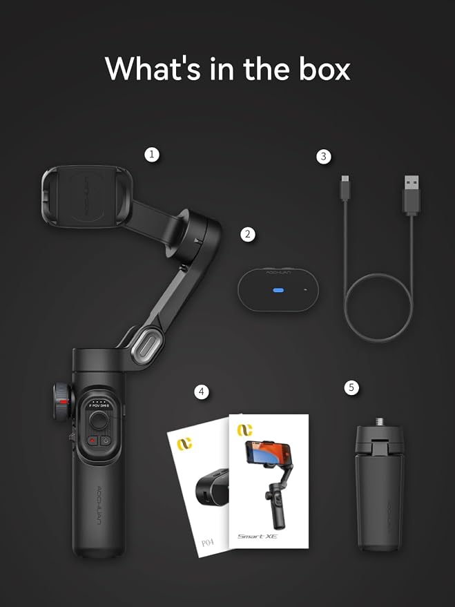 AOCHUAN Gimbal Stabilizer for Smartphone with AI Tracking Sensor, Gimbal with Focus Wheel for Phone/Android, Phone Stabilizer with 7.0 Anti-Shake for Video Recording-Smart XE AI - Image 8