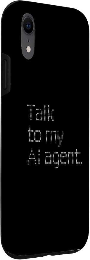Talk to My AI Agent - Minimalist Tech Design Case for iPhone XR - Image 3