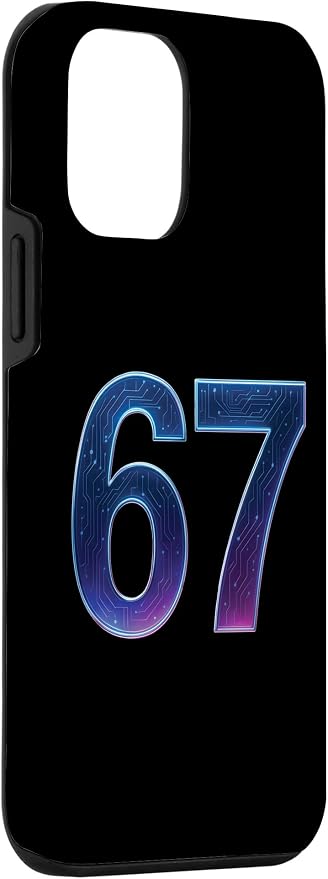 67 Meme Ai Quantum Number 67th Six Seven Tech Digital Future Case for iPhone 12 mini - Image 3