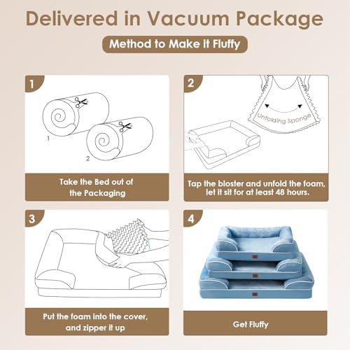 EHEYCIGA Orthopedic XXL Dog Bed, Waterproof Washable XL Big Pet Bed 48" - Image 7