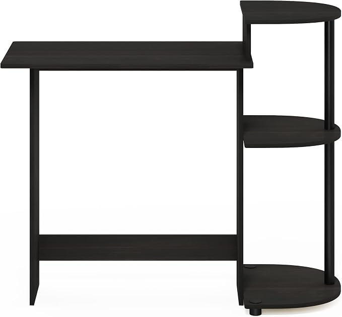 Furinno Compact 29-Inch Rustic Brown Computer Desk, Gaming Desk with Shelves, Office Desk with Book Shelf, for Home Office, Study Room, Dorm, Bedroom, Dark Espresso - Image 7