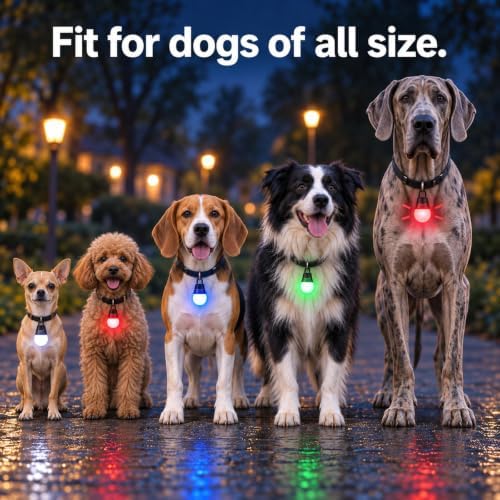 360° Light Up Dog Collar Light, Clip On Dog Light for Night Walking, 2 Pack - Image 7