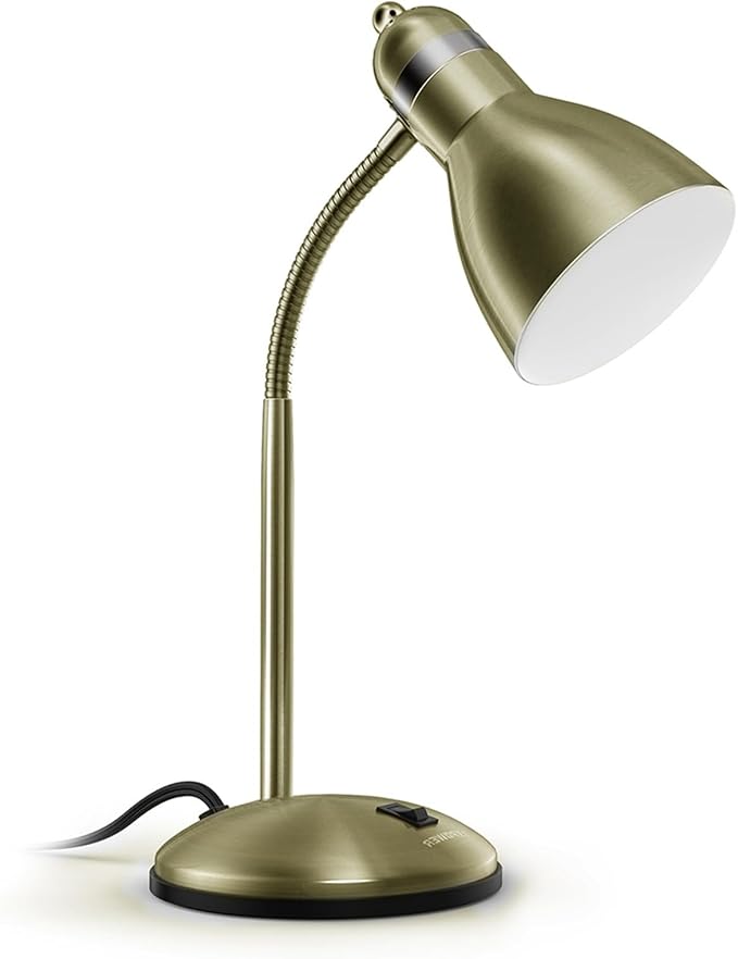 LEPOWER Metal Desk Lamp, Adjustable GooseNeck Reading Light for Bedroom | Compact & Sturdy, Space-Saving for Bedside & Dorm, E26 Table Lamp, Eye-Caring, Ideal for Study, Office, Back to School - Image 8