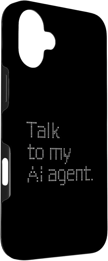 Talk to My AI Agent - Minimalist Tech Design Case for iPhone 16 Plus - Image 3