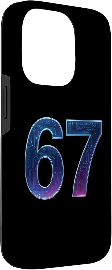 67 Meme Ai Quantum Number 67th Six Seven Tech Digital Future Case for iPhone 14 Pro - Image 3