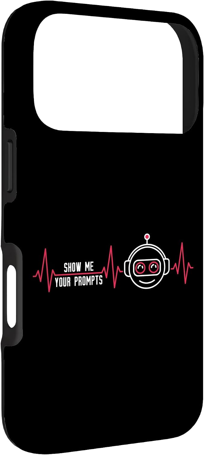 Show Me Your Prompts AI Artificial Intelligence Heartbeat Case for iPhone 17 Pro - Image 3