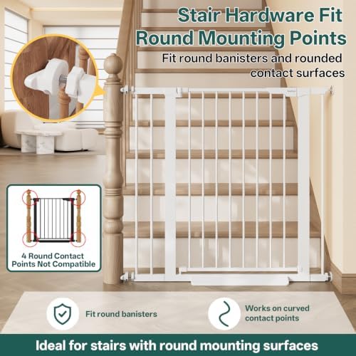 InnoTruth 29.6-39.1 in Wide x 35.5 in High Extra Tall Baby Gate, White - Image 6