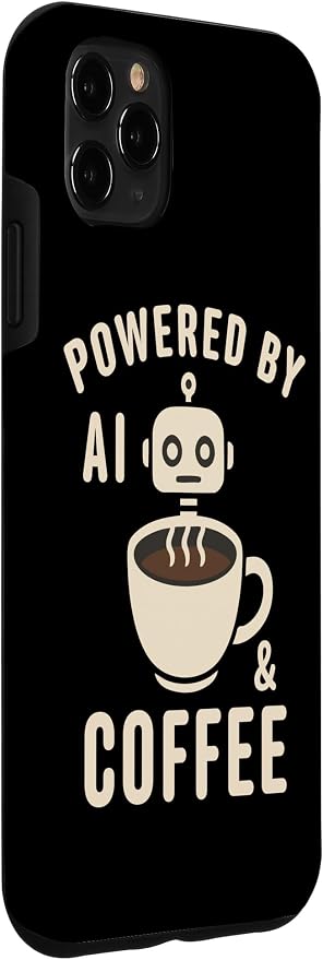 Powered by AI and Coffee Robot Case for iPhone 11 Pro Max - Image 3
