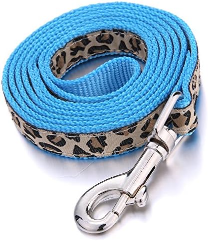 Mile High Life Leopard Dog Harness Collar Leash Set, Adjustable No Pull Dog Halter Harness for Small Breed Dogs, Easy Control for Training Walking (Blue, S Chest 11"-18", Neck 10"-14") - Image 7