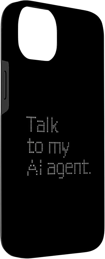Talk to My AI Agent - Minimalist Tech Design Case for iPhone 14 Plus - Image 3