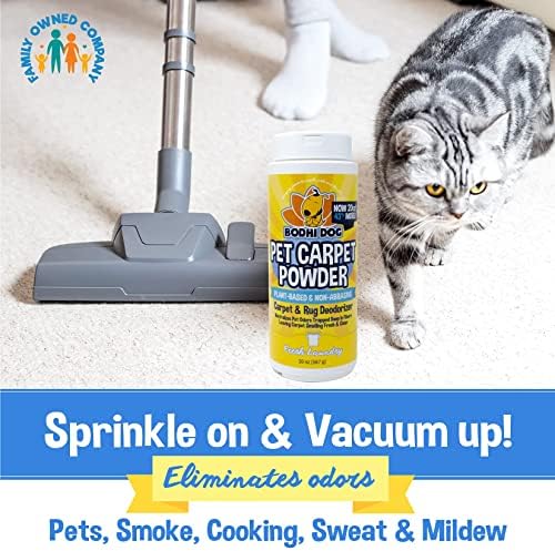 Bodhi Dog Natural Carpet Deodorizer Powder - Dry Pet Smell Eliminator & Urine Odor Remover - Loosens Fur & Dirt - Plant-Based Room Freshener for Vacuuming Home with Pets -Fresh Laundry (Pack of 2) - Image 5