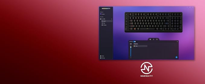 HyperX Eve 1800 – Gaming Keyboard, 1800 Form Factor,10 Zone Customizable RGB Lighting, Built-in Media Buttons, Membrane Switches, – Black - Image 13