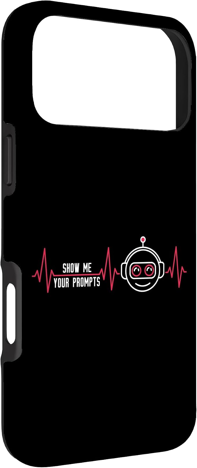 Show Me Your Prompts AI Artificial Intelligence Heartbeat Case for iPhone 17 Pro Max - Image 3