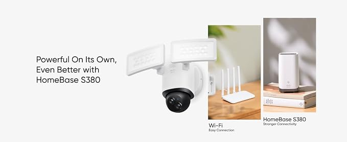 eufy Security Floodlight Wired Camera E340 2pack+Homebase3, Security Camera Outdoor, 355° Pan & Tilt, 24/7 Recording, 2000 LM, Motion Detection, Dual Cam, No Monthly Fee,Expandable Storage up to 16TB - Image 8