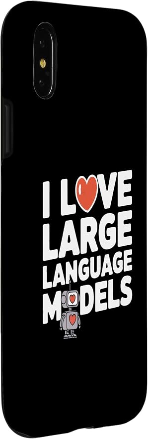 iPhone X/XS Funny Robot AI Lover I love large language models LLMs Case - Image 3