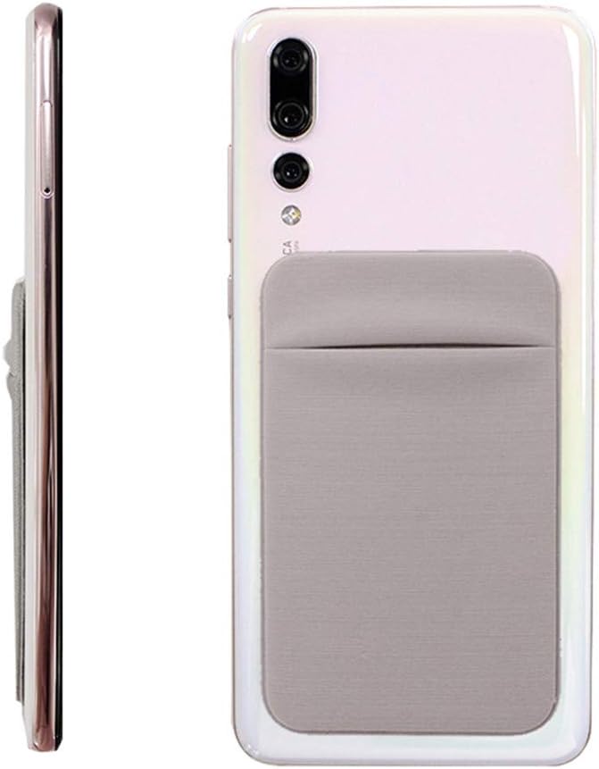 Slim Credit Card Holder for Back of Cell Phone, Stretchy Ultra Lycra 3M Self Adhesive Phone Pocket Stick On Wallet for ID Credit Card Pocket for iPhone Android Galaxy (Gray+White+Black) - Image 6