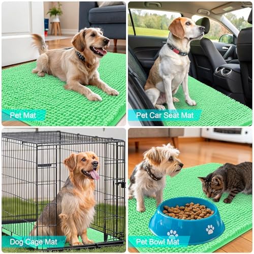 OLANLY Dog Door Mat for Muddy Paws 24x16, Super Absorbent Chenille Mud Mat - Image 7